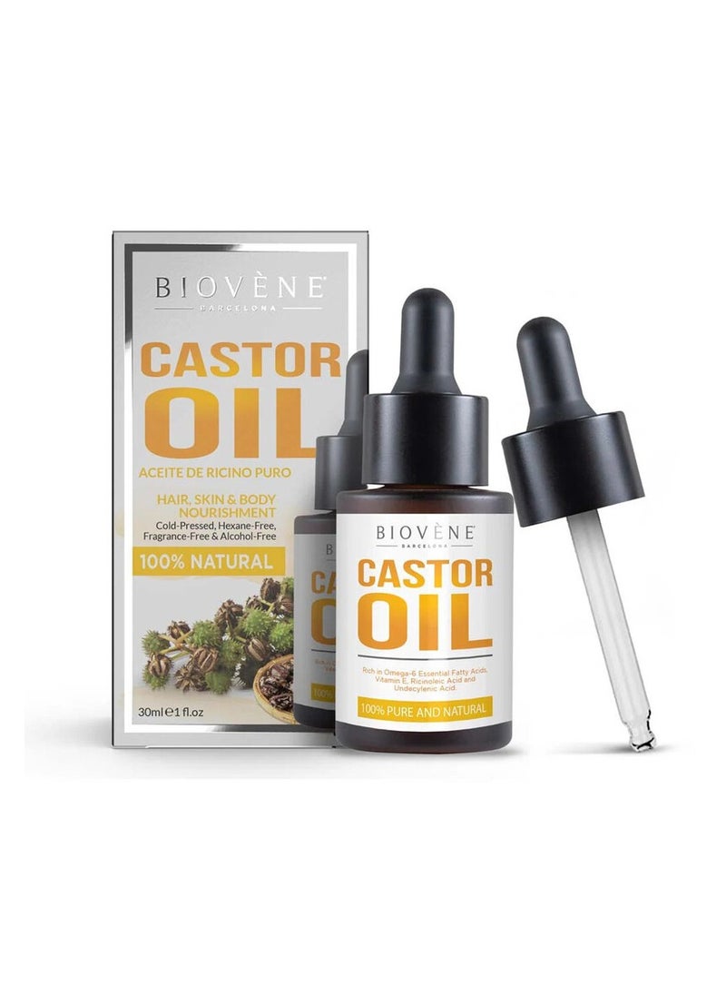 BIOVENE Castor Oil Pure & Natural Hair Skin & Body Nourishment 30ml