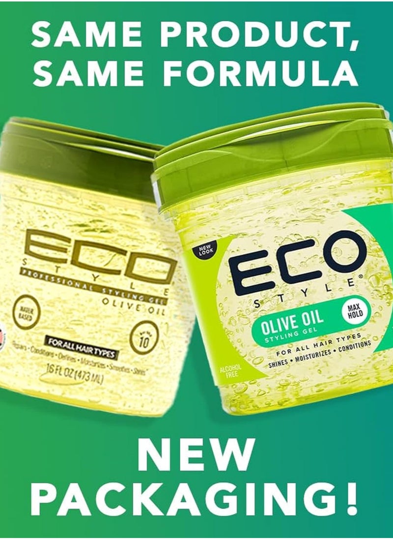 Style ECOCO Style Gel Olive Oil 100 percent Pure Olive Oil Adds Shine And Tames Split Ends Weightless Style Nourishes And Repairs Adds Moisture To The Scalp Superior Hold Healthy Shine 16 Oz