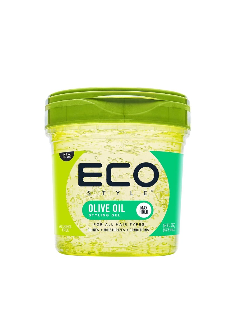 Style ECOCO Style Gel Olive Oil 100 percent Pure Olive Oil Adds Shine And Tames Split Ends Weightless Style Nourishes And Repairs Adds Moisture To The Scalp Superior Hold Healthy Shine 16 Oz