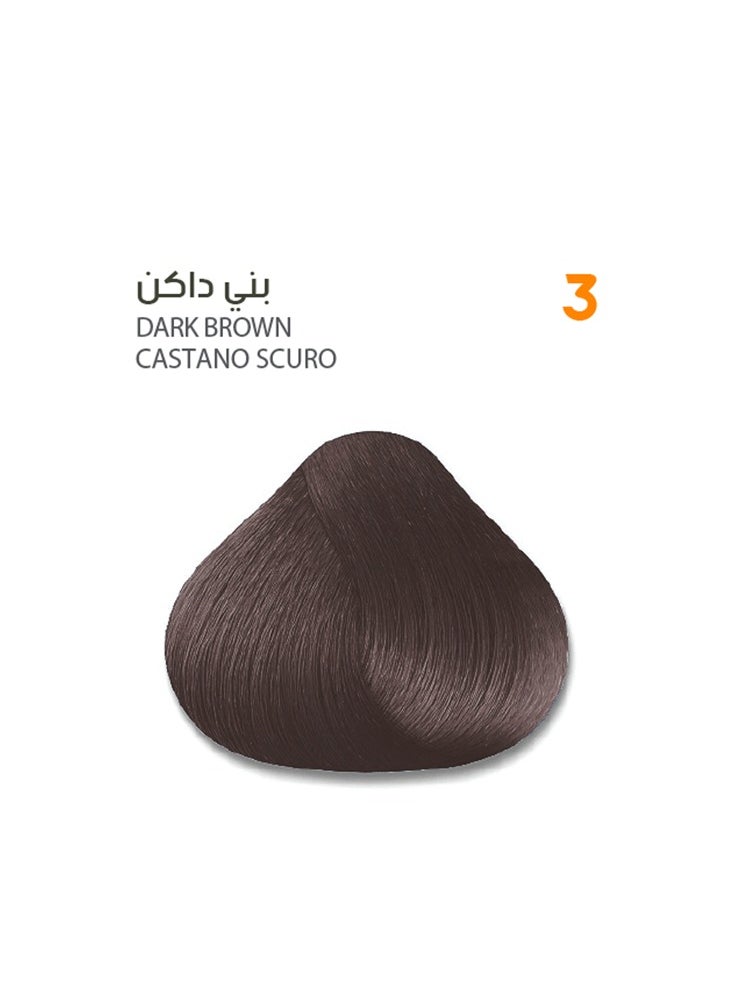 SAVOO Hair Color Cream 3 Dark Brown - Herbal Extracts & Oil Plex 100ml