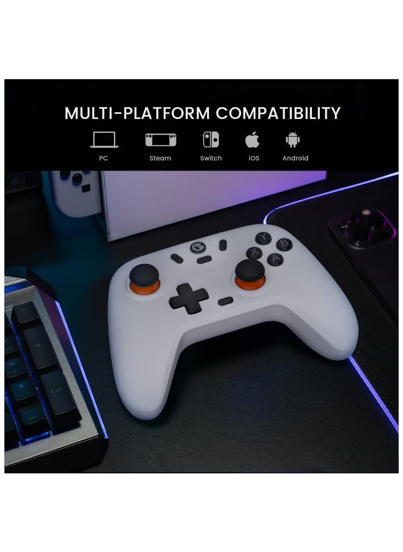 Classic Wireless Gamepad GameSir Nova Lite Multiplatform Bluetooth Game Controller for PC, Steam, Switch, iOS, Android Hall Effect Sticks Dual Rumble Motor Precision-Tuned Analog Triggers 600mAh Battery Purple