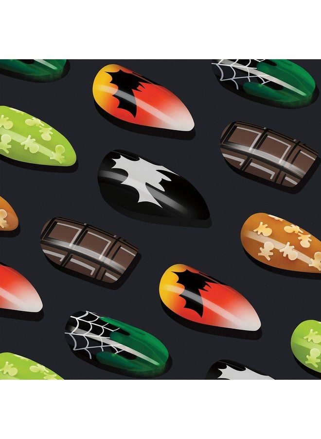 Tricked Out Treats 2D Claws Press On Nails, She'S A Bad Apple, 24 Count