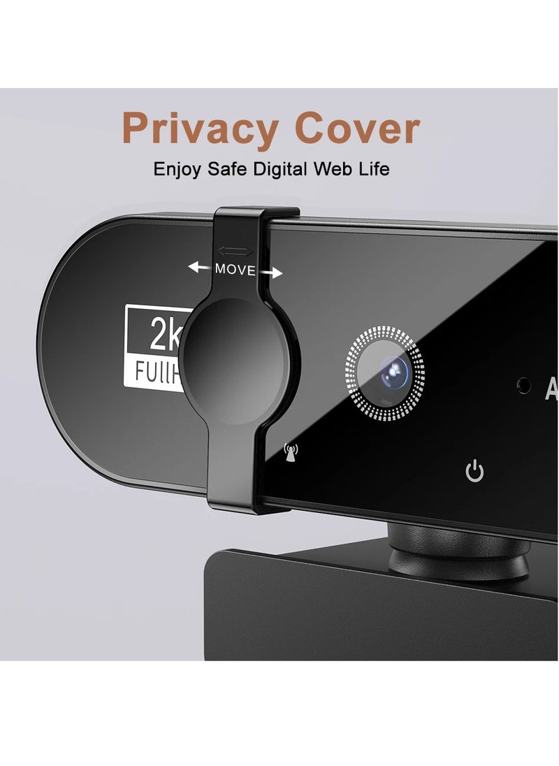 Xria Webcam Full HD 1080p Resolution With Microphone Privacy Cover and Autofocus Function Mini Usb Camera To Computer Full Hd For PC Mac Laptop