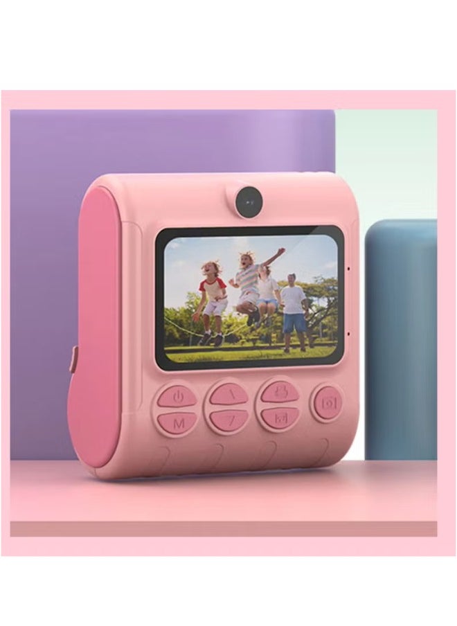 46MP Kids Camera with Instant Print Thermal Printer - Pink