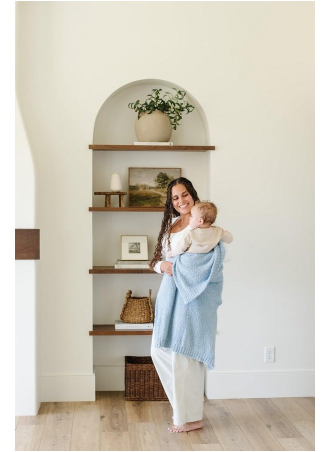 Light Blue Bamboni® Receiving Blanket