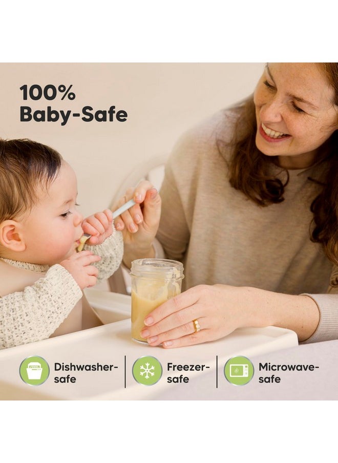 4Pk 8Oz & 4Pk 4Oz Glass Baby Food Containers - Leak-Proof, Microwavable Small Baby Glass Jars With Lids,Baby Food Storage Containers,Baby Snack Containers,Bpa-Free Baby Food Jars(Musk Dusk)
