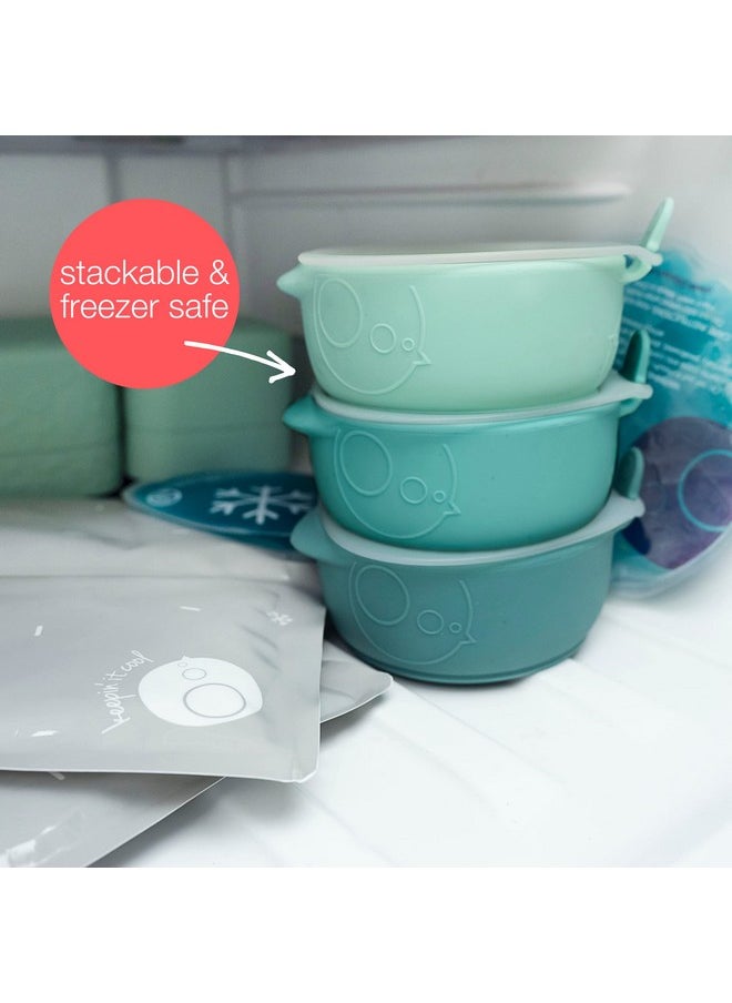 Fill+Freeze (3-Pack) | Baby Food Containers | Food Grade Silicone: Freezer Safe, Microwave Safe, Dishwasher Safe | Use Alone Or With Fill+Feed | 85Ml (2.9Oz Or ⅓ Cup Capacity) Per Container