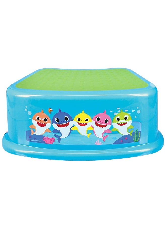 Pinkfong Baby Shark Bathroom Step Stool For Kids Using The Toilet And Sink - Kids Step Stool, Potty Training, Non-Slip, Bathroom, Kitchen, Lightweight