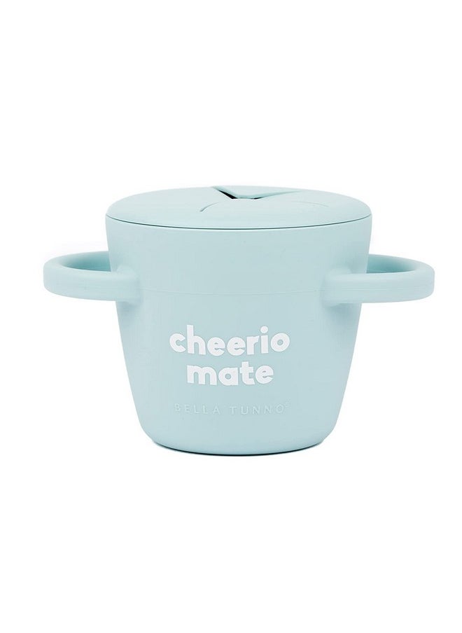 Happy Snacker - Spill Proof Snack Cups For Toddlers And Babies, Snack Containers Made From Silicone Bpa Free, Soft Opening & Removable Lid (Cheerio Mate)