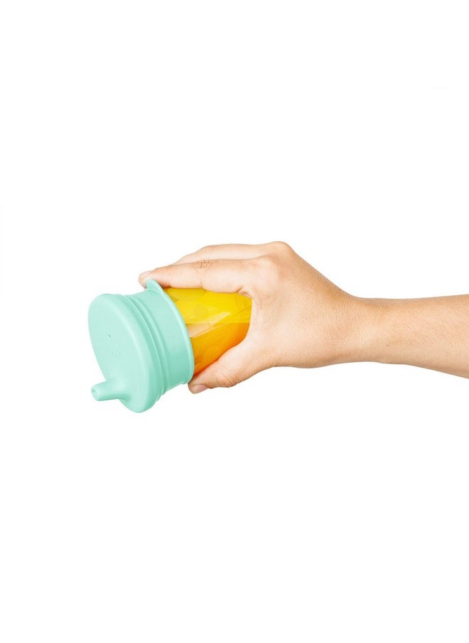 Snug Silicone Sippy Cup Lids - Convert Any Kids Cups Or Toddler Cups Into Soft Spout Sippy Cups - Toddler Feeding Supplies And Travel Essentials - Green - 3 Count