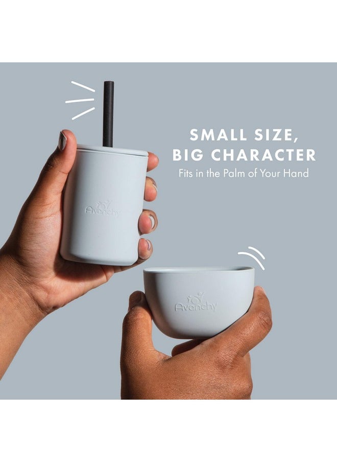 The Bamboo La Petite Family Collections Gift Set Is A Perfect Choice, Featuring Mini Bamboo And Silicone Bowls, A Silicone Cup, And Bamboo Baby And Infant Spoons.