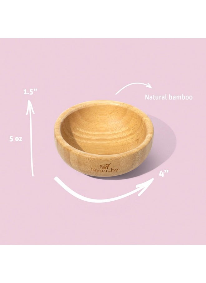 The Bamboo La Petite Family Collections Gift Set Is A Perfect Choice, Featuring Mini Bamboo And Silicone Bowls, A Silicone Cup, And Bamboo Baby And Infant Spoons.