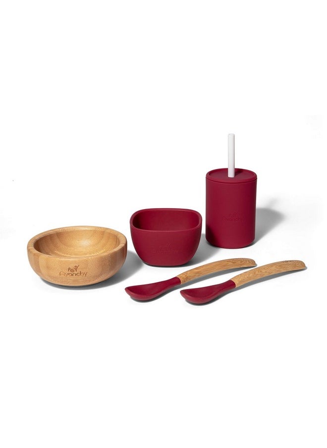 The Bamboo La Petite Family Collections Gift Set Is A Perfect Choice, Featuring Mini Bamboo And Silicone Bowls, A Silicone Cup, And Bamboo Baby And Infant Spoons.