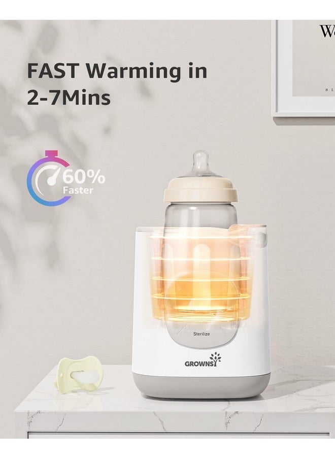 Bottle Warmer, Baby Bottle Warmer Fast For Breastmilk & Formula, Accurate Temperature Control, Milk Warmer For All Bottles With Thaw, Sterilizing, Keep Warm, Heat Food