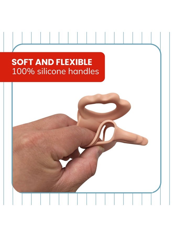 Silicone Baby Bottle Handles (4-Pack) - Hands-Free Baby Bottle Holder For Babies Learning To Hold - Compatible With Any Sippy Cups - Soft And Durable Material - Easy To Use And Clean