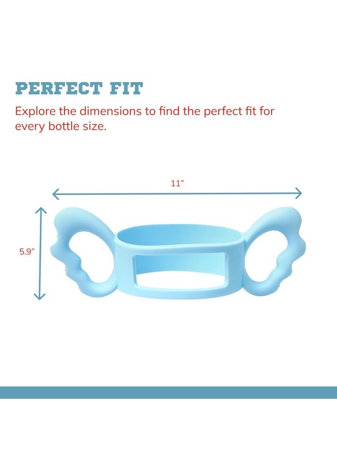 Silicone Baby Bottle Handles (4-Pack) - Hands-Free Baby Bottle Holder For Babies Learning To Hold - Compatible With Any Sippy Cups - Soft And Durable Material - Easy To Use And Clean