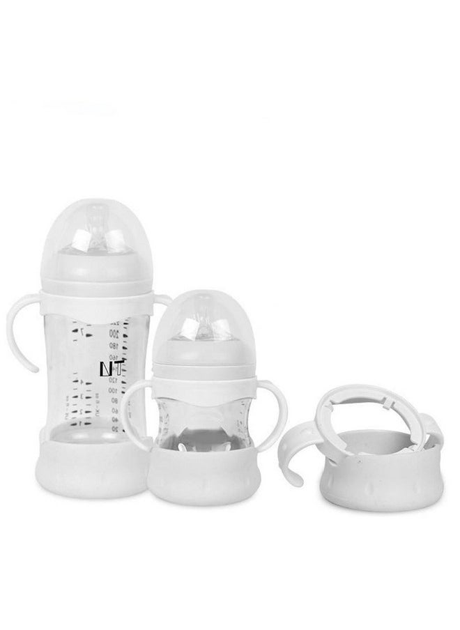 Baby Bottle Handle And Silicone Sleeve Compatible For Philips Avent Natural Glass Baby Bottles 4 Oz And 8 Oz