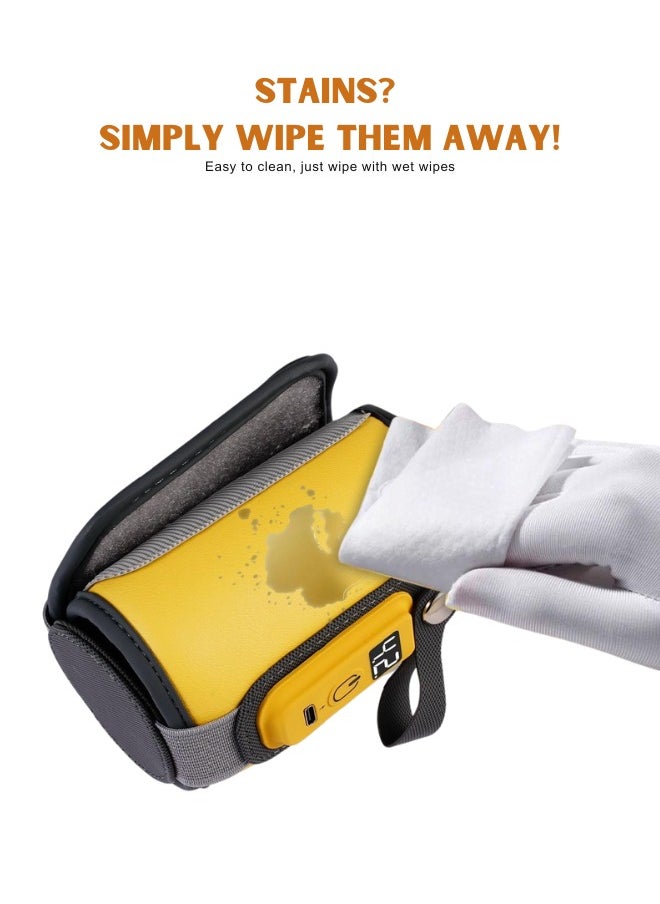 Portable Bottle Warmer for Travel - 38-50℃ Adjustable - Mini Baby Bottle Heater for Breastmilk Powder Milk Water, Fast Night Feeding Milk Warmer for Newborn