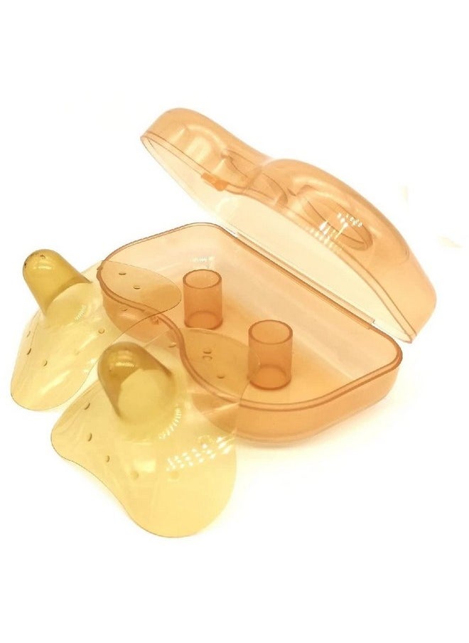 Nipple Shields For Breastfeeding Nursing Newborn For Women Baby Premium Contact Nippleshield For With Latch Difficulties Or Flat Or Inverted Nipples Light Brown Color 1 Pair