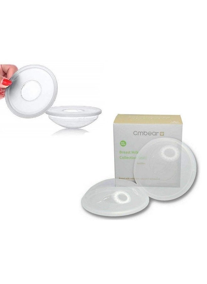 Breast Milk Leaking Storage Collection Shell Nursing Mom For Breastfeeding Nipple Cups Reusable Washable(2 Pack)
