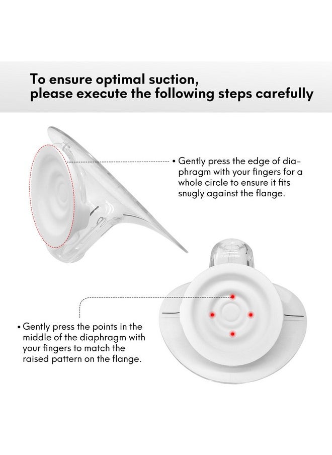 Ent 8 Duckbill Valves/Duck Bill Valve & 4 Silicone Membrane/Diaphragm Compatible With Elvie Wearable Breast Pump, Accessories Made By Durceler, Not Original Elvie Pump Parts, Total 12Pcs