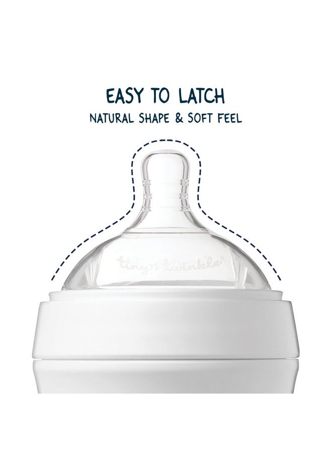 Silicone Baby Bottle Nipples - Bisphenol A-Free, Phthalate-Free Baby Bottle-Feeding Supplies, Soft, Easy To Latch Nipples For Baby Bottles, 2 Pack, Fast Flow (6-9 Months)