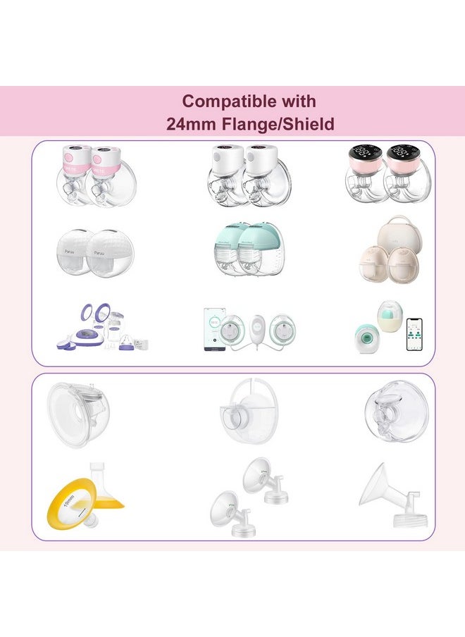 6Pc Flange Inserts 15/17/19Mm For Momcozy S9 Pro Hands Free Breast Pump,Compatible With S9/S10/S12 Wearable Breast Pump.Suitable For Medela,Spectra Shields/Flanges,Reduce 24Mm To Correct Size,2Pc/Each