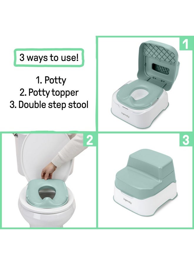 Prepare To Potty 3-In-1 System - Potty Training Toilet, Topper, Step Stool, Easy Setup, For Toddlers Ages 18 Months+