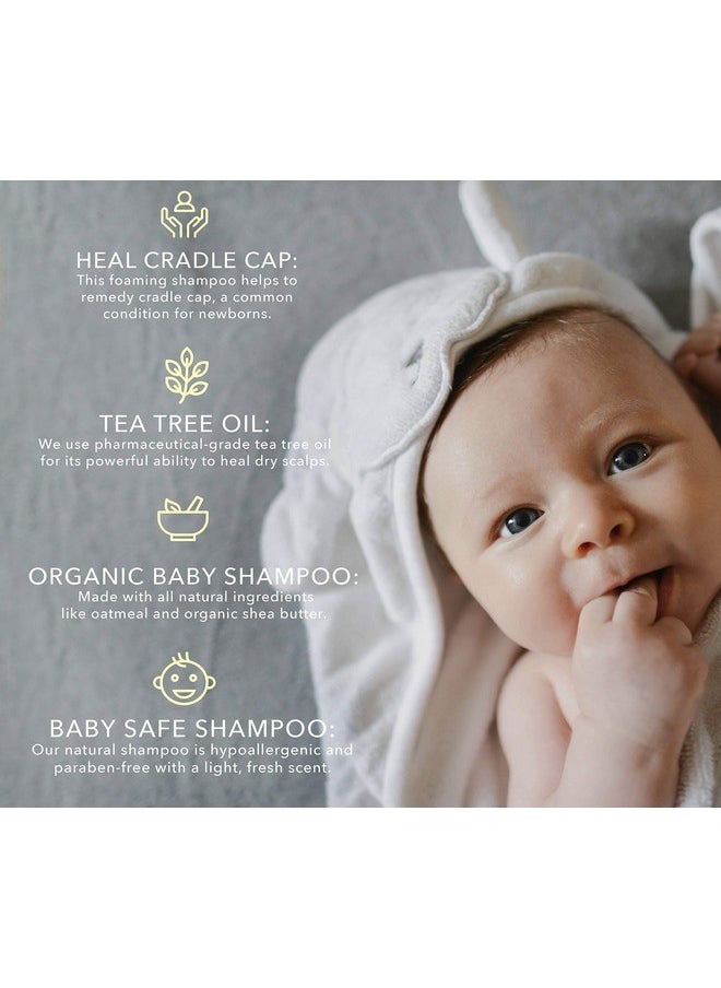 Bee Gone Cradle Cap Baby Shampoo Treatment, 8 Oz, Organic Natural Dry Scalp Shampoo For Babies