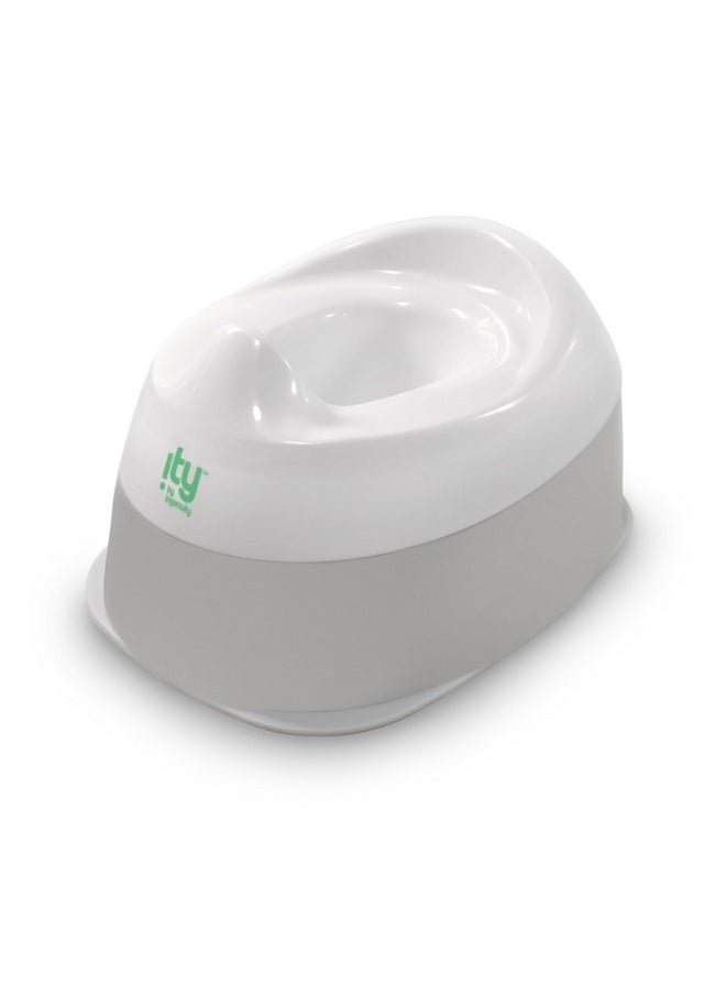 : Ity By Ingenuity Ready Set Go Potty, Removable Bowl, Non-Skid Bottom, Wide Stable Base, Age 18 Months & Up, White & Grey