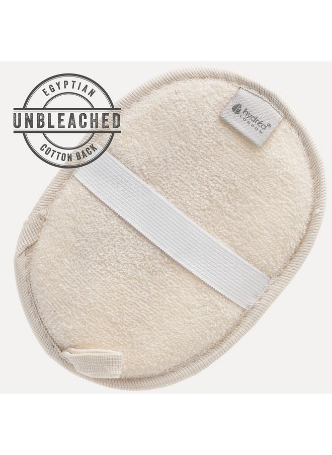 Hydréa London Organic Egyptian Loofah Luxury Exfoliating Body Pad Natural Quality Spa Bodycare For Bath Shower