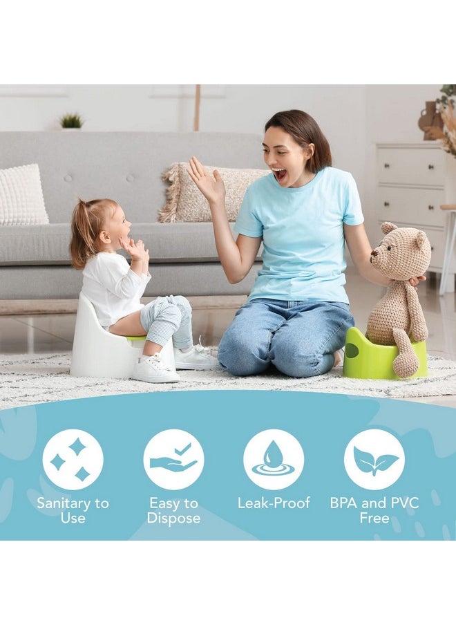 Tidytots Disposable Potty Chair Liners - Value Pack - Universal Fits Most Potty Chairs - 32 Liners