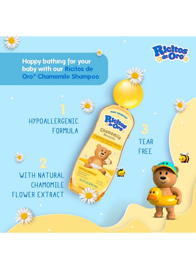 Chamomile Manzanilla, Baby Shampoo, Hypoallergenic, 3 Pack, 8.4 Fl Oz Bottles