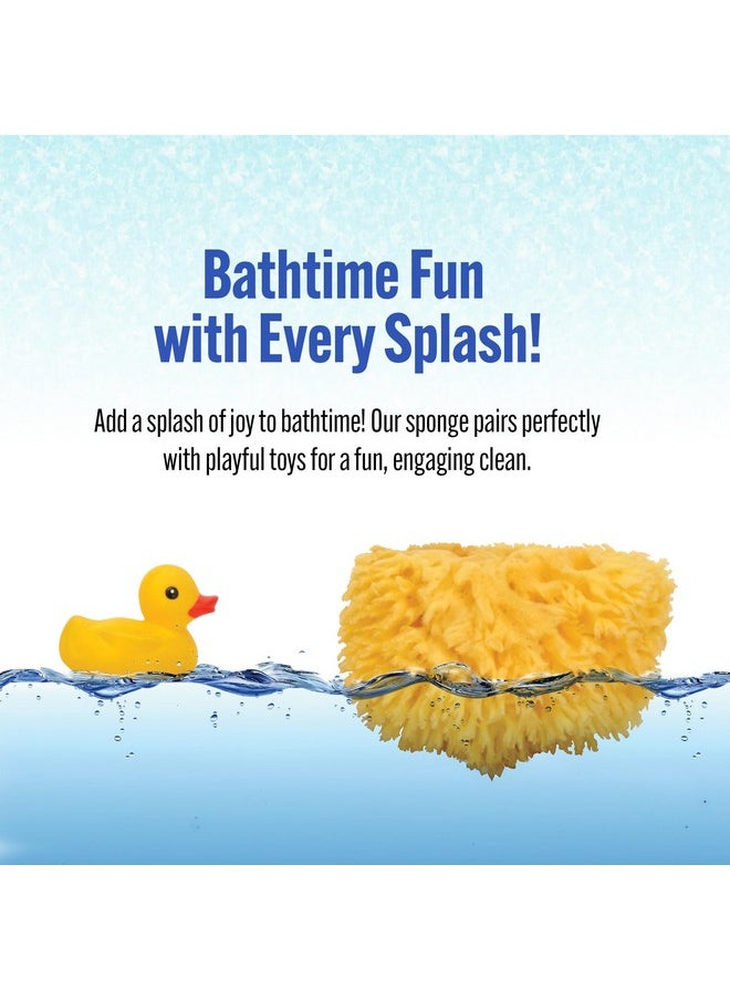 Natural Wool Sea Sponge, Newborn Bath Time Essential, Ultra Soft For Delicate Skin, Hypoallergenic And Biodegradable, 2 Pack