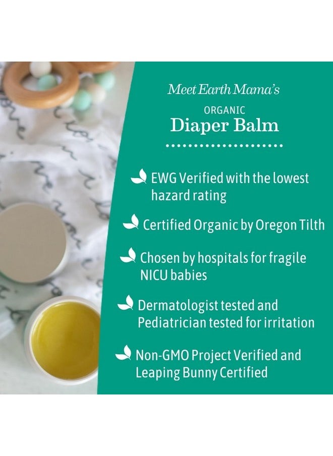 Organic Diaper Balm | Diaper Cream With Calendula | Calm Skin Baby Essentials For Diaper Bag |Multipurpose Baby Ointment, 4-Fluid Ounce