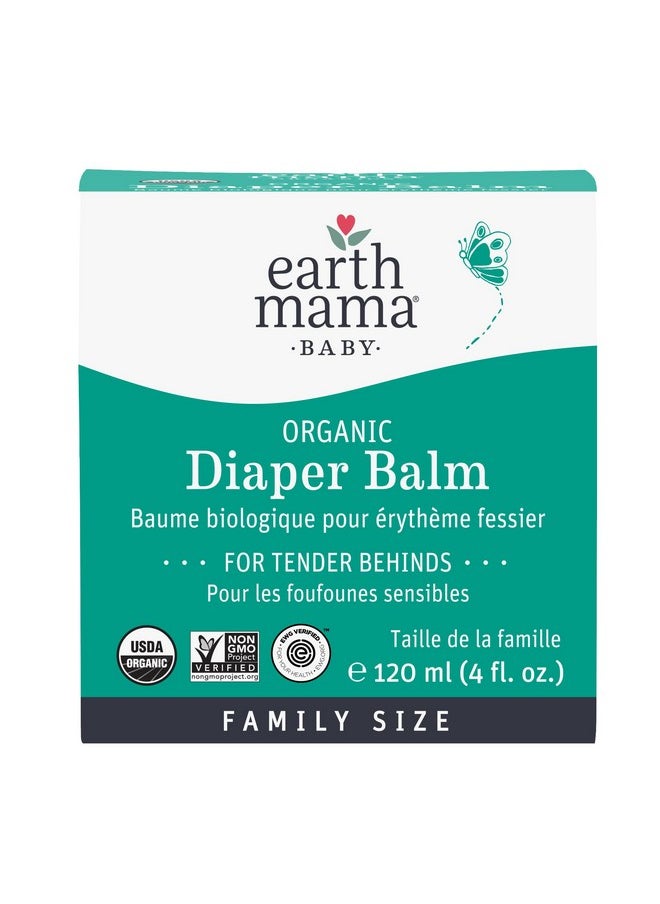 Organic Diaper Balm | Diaper Cream With Calendula | Calm Skin Baby Essentials For Diaper Bag |Multipurpose Baby Ointment, 4-Fluid Ounce