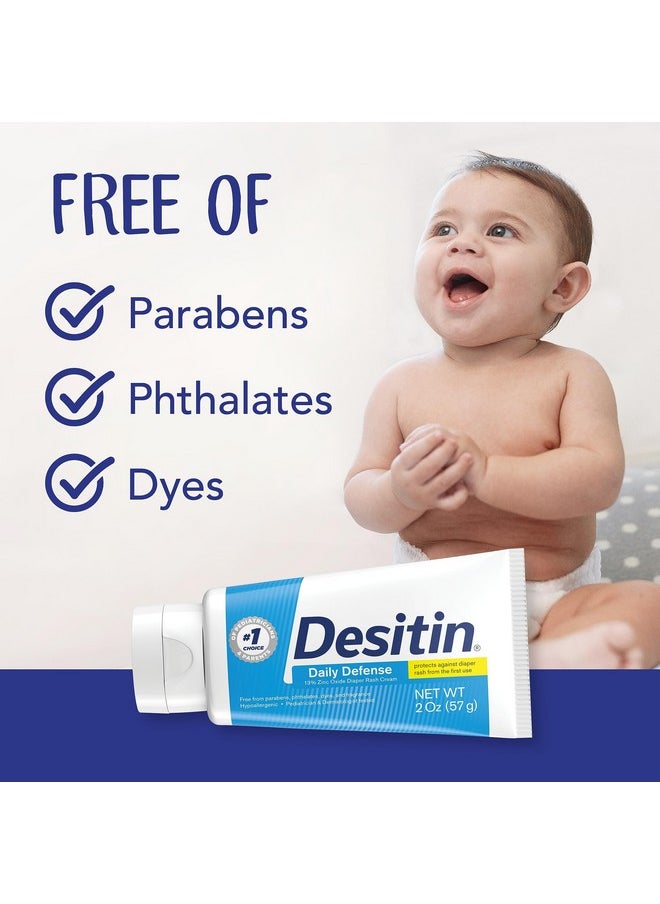 Daily Defense Baby Diaper Rash Cream With Zinc Oxide To Treat, Relieve & Prevent Diaper Rash, Hypoallergenic, Dye-, Phthalate- & Paraben-Free, 4.8 Oz