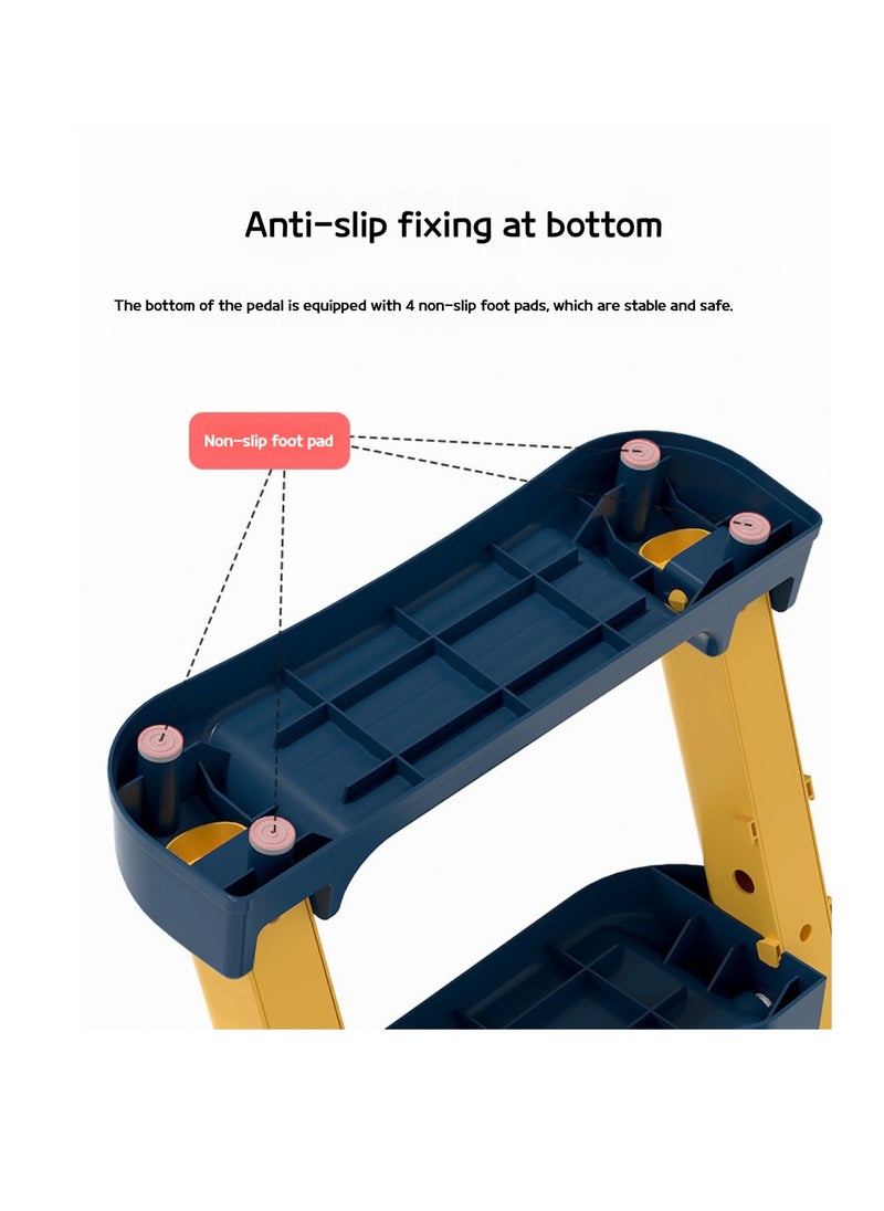 Foldable Toilet Training Seat With Adjustable Step Stool Ladder