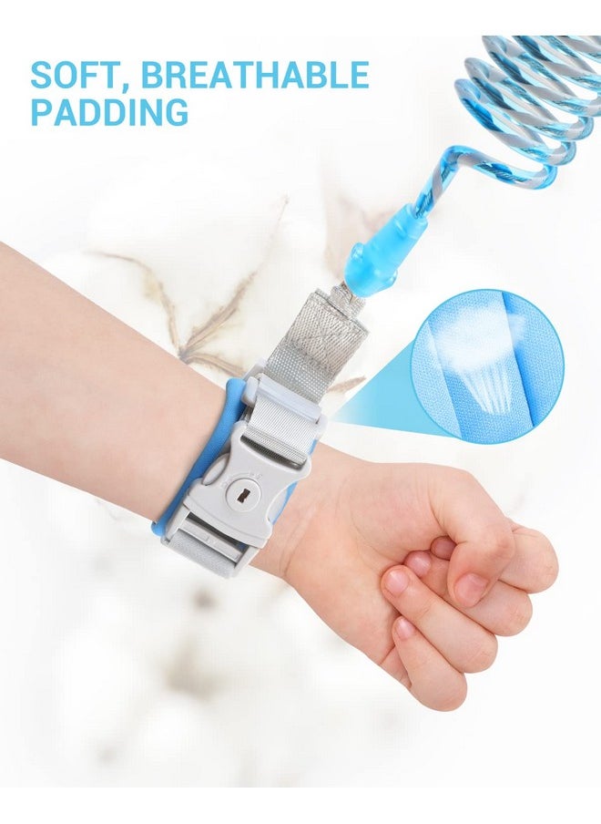Anti Lost Wrist Link, 2 In 1 Upgrade Toddlers Safety Wristband Leash With Key & Lock, Dual Length 6.56Ft Kids Walking Harness For Supermarket Mall Airport Amusement Park Zoo Travel