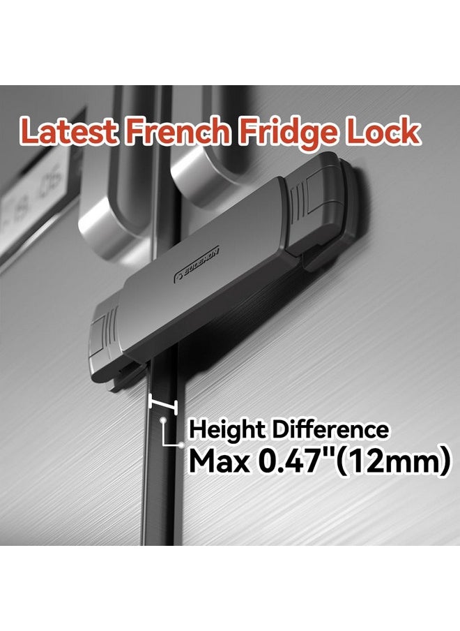 1 Pack Latest French Fridge Lock French Door Refrigerator/Freezer Lock Apply To Max 3.54