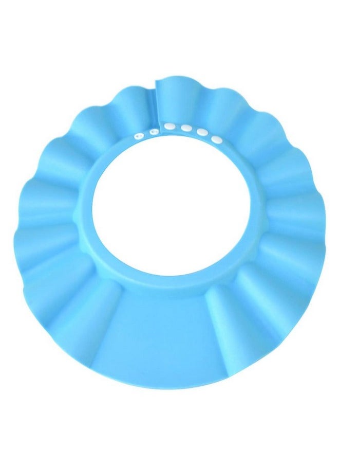 Safe Shampoo Shower Bathing Protection Bath Cap Soft Adjustable Visor Hat For Toddler, Baby, Kids, Children … (Blue)