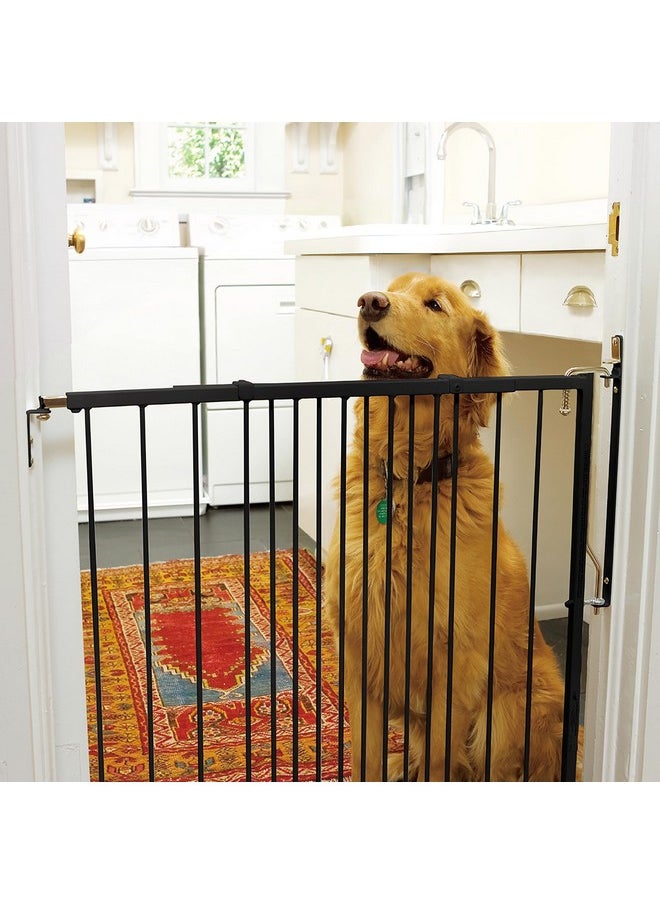 Mg25 Duragate Baby Gate - Adjustable Dog Gate - Steel Safety Gate For Kids & Pets - 26.5 To 41.5 Inches Wide - Black