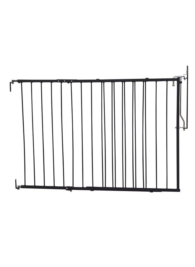 Mg25 Duragate Baby Gate - Adjustable Dog Gate - Steel Safety Gate For Kids & Pets - 26.5 To 41.5 Inches Wide - Black