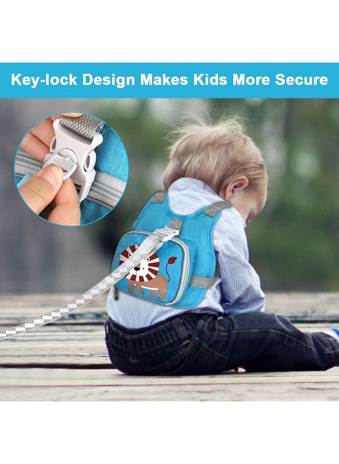 R Harness Leash+ Anti Lost Wrist Link, Accmor Adorable Lion Baby Harness With Leash, Collapsible Child Anti Lost Leash Cute Kid Harness Belt Strap - Keep Kids & Babies Close While Walking