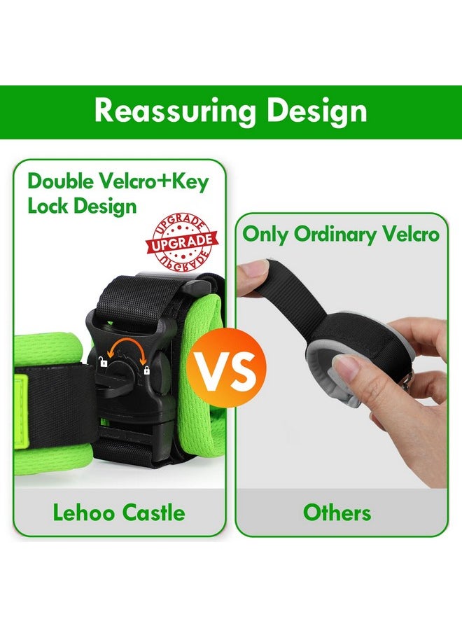 Toddlers Leash For Walking + Key Lock Design Anti Lost Wrist Link, 3 In 1 Baby Leash Kids Wrist Link For Toddlers, Safety Harness Belt Strap Wristband (Dinosaur Boys Leash)