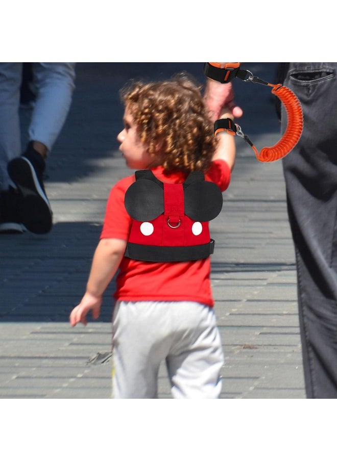 Toddler Leash Harness, Child Harness Baby Leash + Anti-Lost Wrist Link, Cute Kids Harness With Walking Assistant Strap Belt Tether For 1-5 Years Boys And Girls To Zoo Or Mall