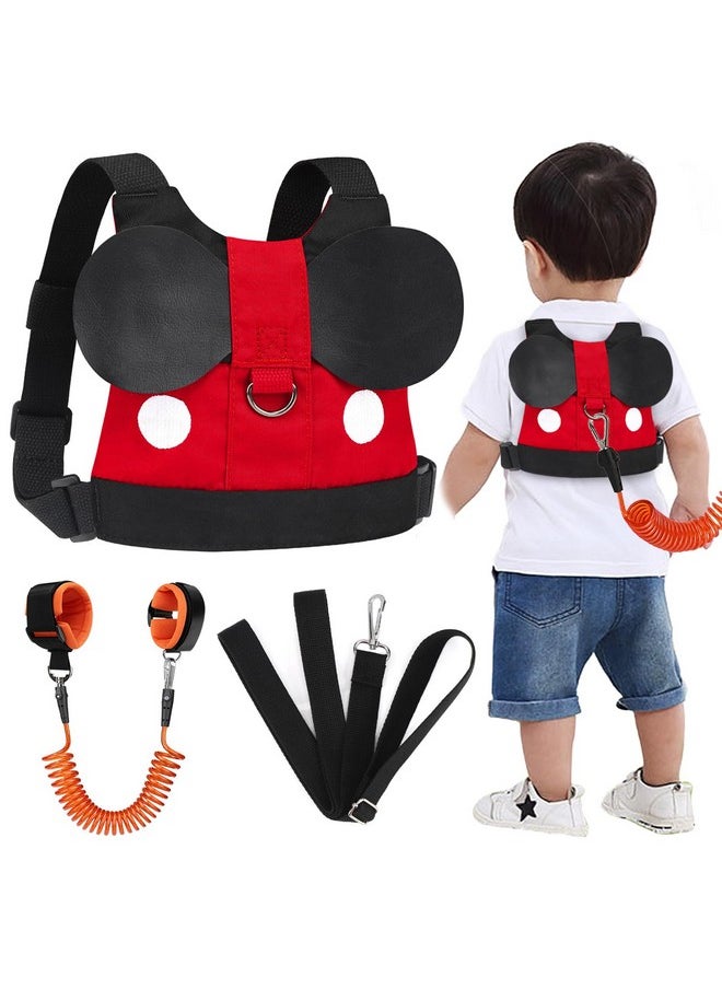 Toddler Leash Harness, Child Harness Baby Leash + Anti-Lost Wrist Link, Cute Kids Harness With Walking Assistant Strap Belt Tether For 1-5 Years Boys And Girls To Zoo Or Mall