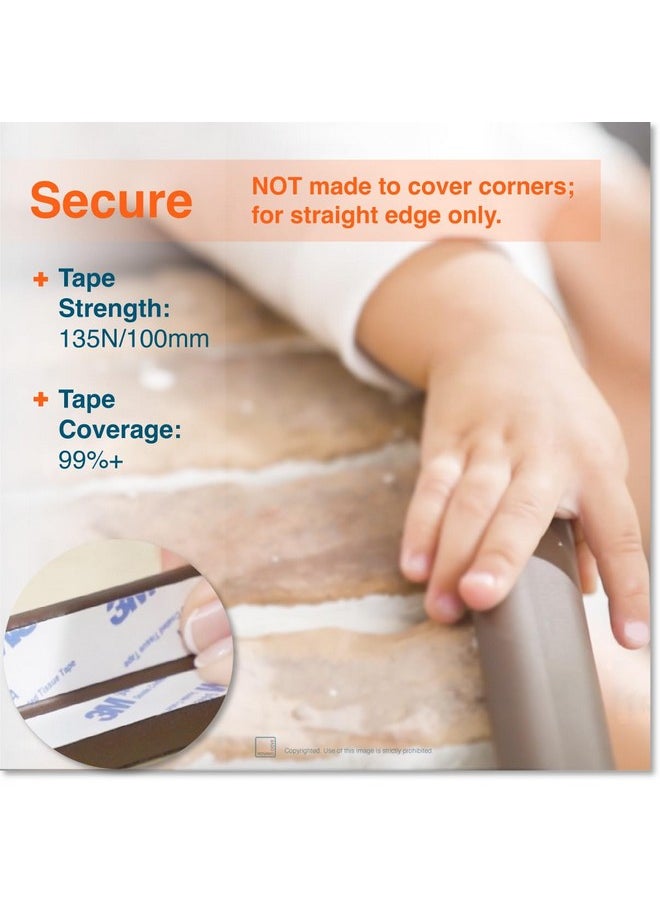 Edge Protector For Baby (9Ft Large Edge Only), Hefty-Fit Heavy-Duty Soft Foam Furniture Edge Bumper Guards, Desk Edge Cushion, Wall Corner Covers, 3M Adhesive, Onyx Black