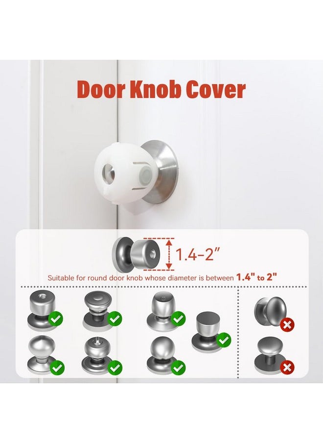 4 Pack Baby Safety Door Knob Covers Door Knob Locks(Not Suit For All Door Knobs)