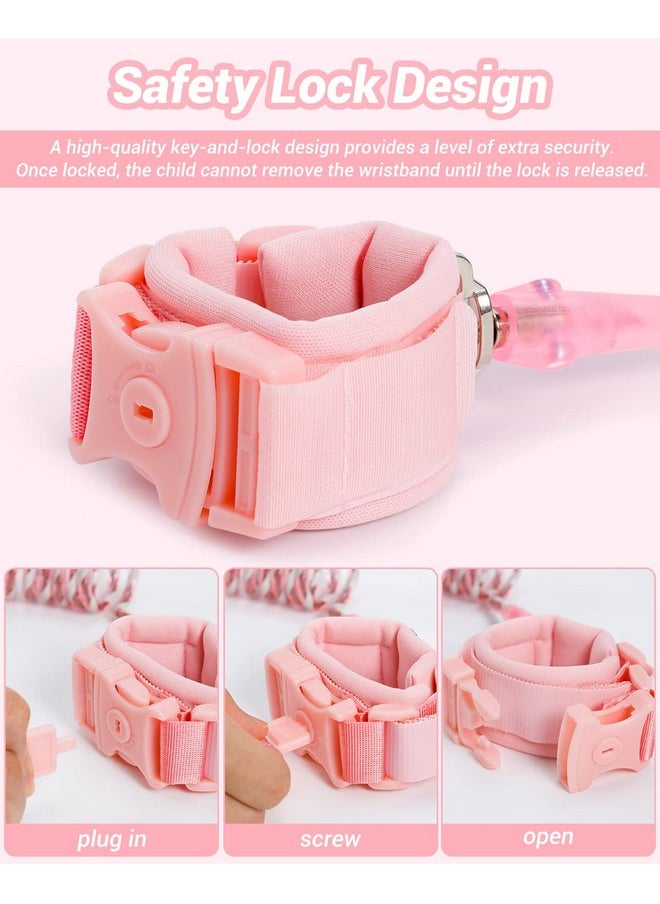Kids Leash For Toddler, Reflective Anti Lost Wrist Link With Key & Lock, 8.2Ft Safety Wristband Child Walking Harness For Supermarket Mall Airport Amusement Park Zoo Outdoor